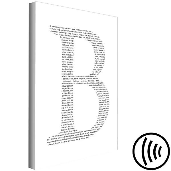 Wandbild Letter B (1 Part) Vertical XXL günstig online kaufen