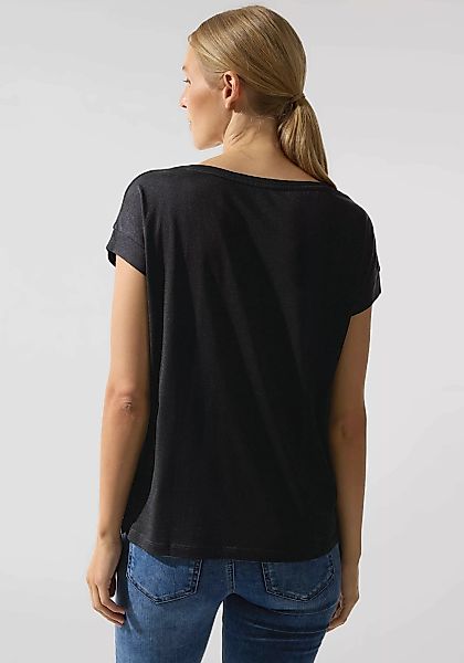 STREET ONE Shirttop, mit schimmerndem Frontprint günstig online kaufen