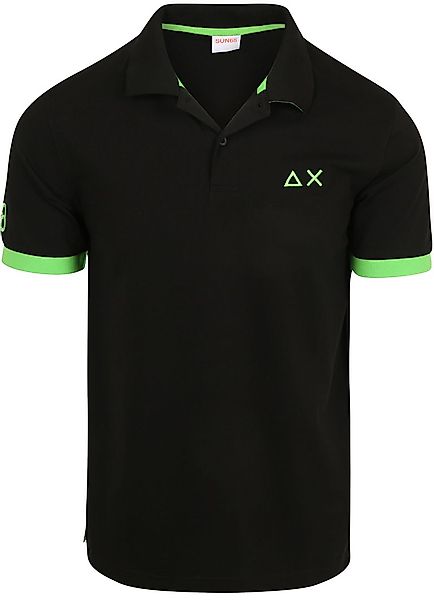 Sun68 Poloshirt Big Logo Fluo Schwarz - Größe XXL günstig online kaufen