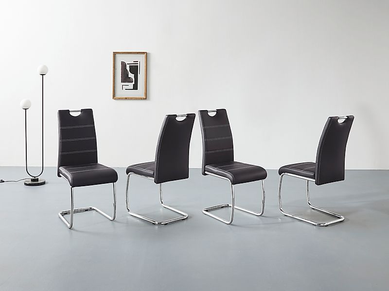 HELA Freischwinger »Flora, Esszimmerstühle« (Set) 4 Stk. Kunstleder Schwing günstig online kaufen