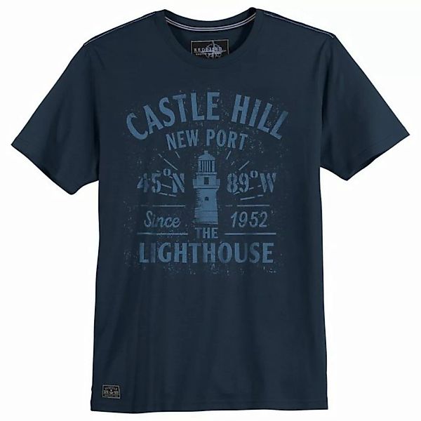 redfield Rundhalsshirt Große Größen Herren Redfield T-Shirt navy Castle Hil günstig online kaufen