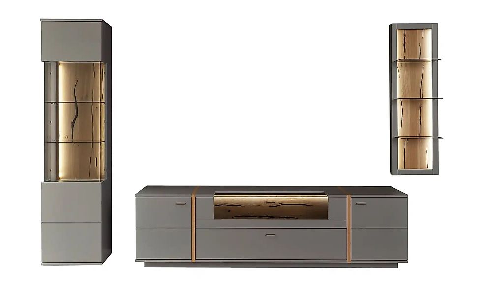Wohnkombination  Sella ¦ grau ¦ Maße (cm): B: 316 H: 207 T: 50.0 Kommoden & günstig online kaufen