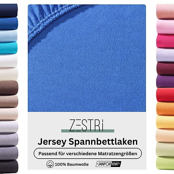 Zestri Spannbettlaken Jersey für normale Matratzen, günstig online kaufen