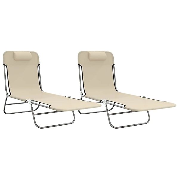 vidaXL Gartenliege Sonnenliegen Klappbar 2 Stk. günstig online kaufen