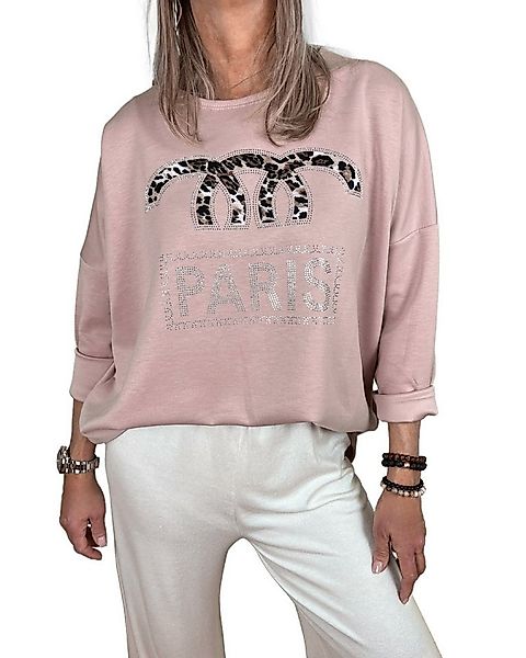 ITALY VIBES Sweatshirt ROSALITA - modischer Pullover mit Schriftzug aus Str günstig online kaufen