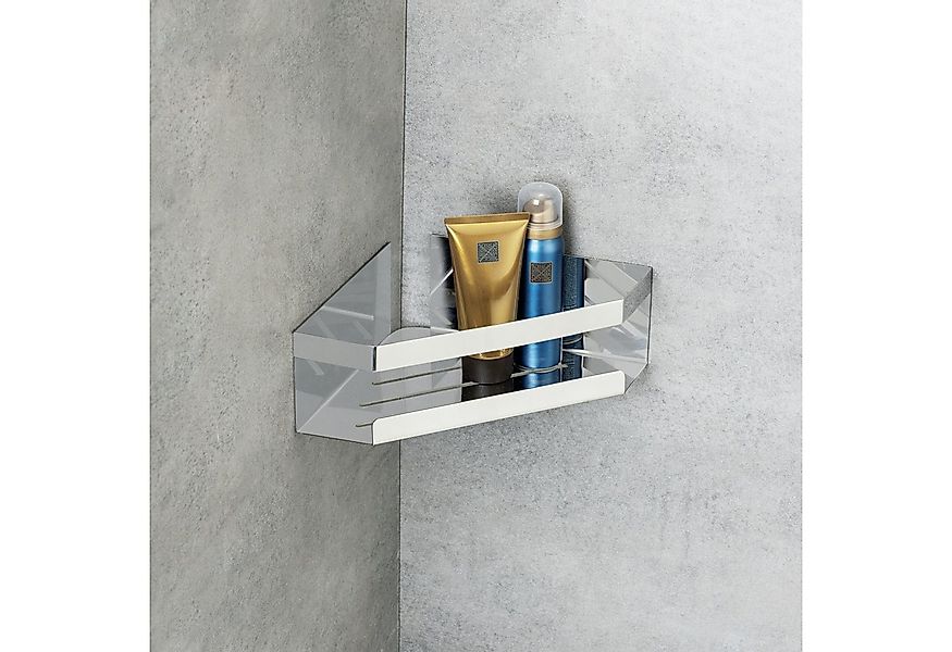 SCHÖNER WOHNEN-Kollektion Eckregal »Meleto«, Eckablage aus Edelstahl fürs B günstig online kaufen