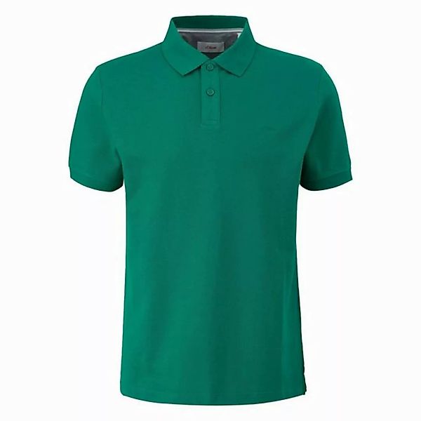 s.Oliver Kurzarmshirt Poloshirt aus Baumwollpiqué Logo günstig online kaufen