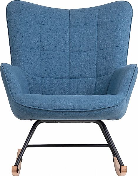 byLIVING Schaukelstuhl "Richie" () 1 Stk.moderne Metallbeine mit Holzkufe, günstig online kaufen