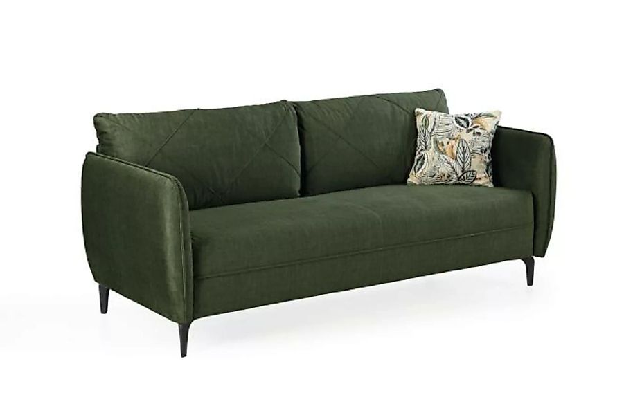 3er Sitzer Sofa NOVARA von JOB Velour grün günstig online kaufen