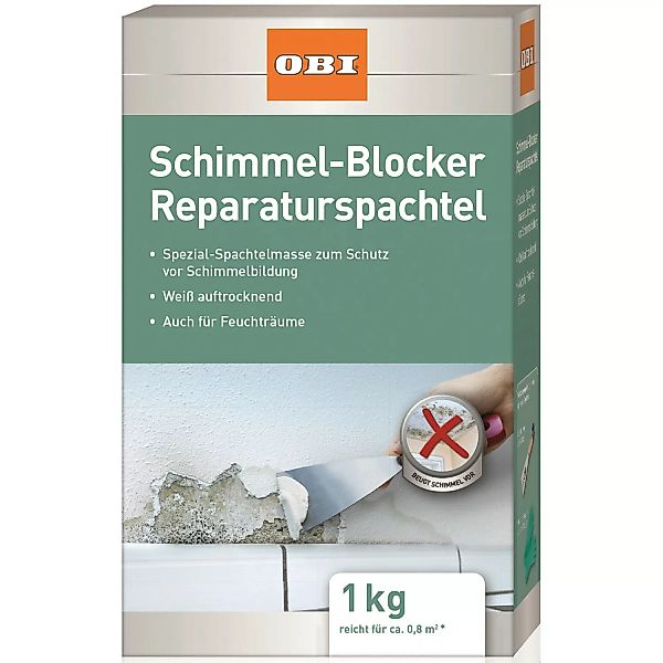 OBI Schimmel-Blocker Reparaturspachtel Weiß 1 kg günstig online kaufen