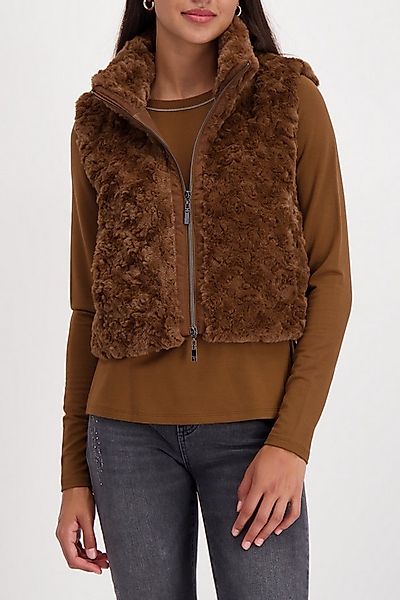 Monari Fellimitatweste Regular fit mit Stehkragen günstig online kaufen