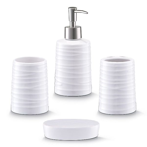 Zeller Present Badaccessoire-Set 4-tlg. Bad-Accessoires Set günstig online kaufen