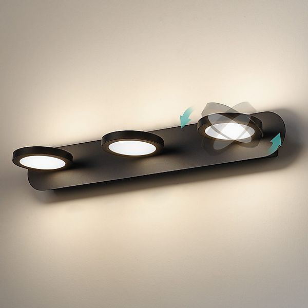 EMKE LED Wandleuchte Spiegelleuchte 3 Schwenkbar günstig online kaufen