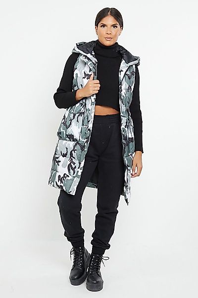 Worldclassca Steppweste Worldclassca STEPPWESTE LANG CAMOUFLAGE günstig online kaufen
