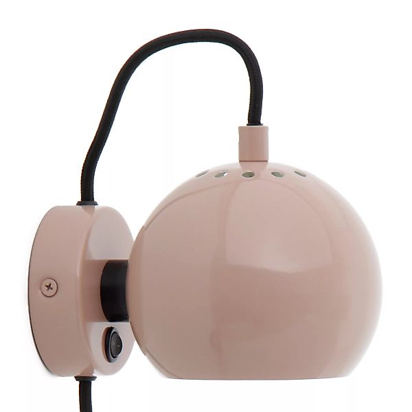 Frandsen - Ball Magnet Wandleuchte glänzend - nude/Schirm Ø12cm/BxT 12x16cm günstig online kaufen
