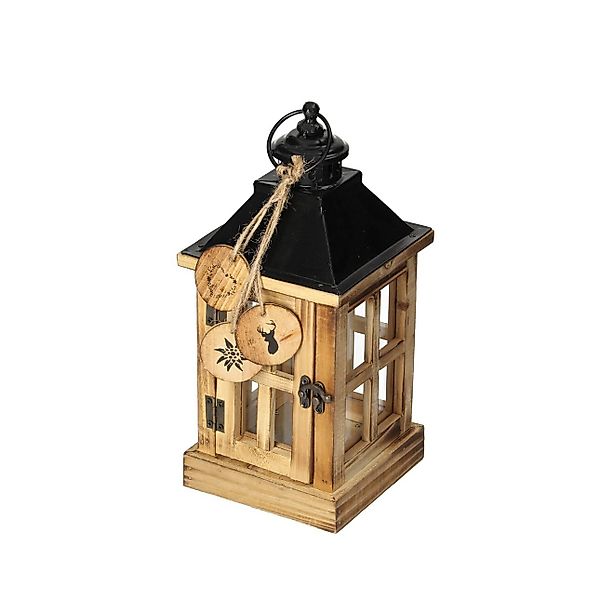 BOLTZE GRUPPE GmbH Kerzenlaterne Boltze 1021570 Laterne Tauern Holz geflamm günstig online kaufen