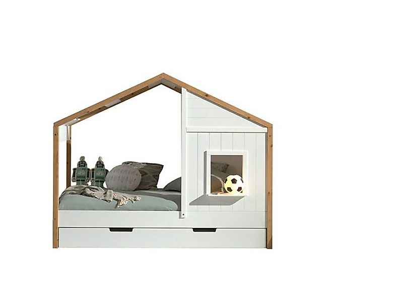 58 aufm Kessel Bettgestell Landhausbett Kamilah 210x106x169 Massivholz+MDF günstig online kaufen