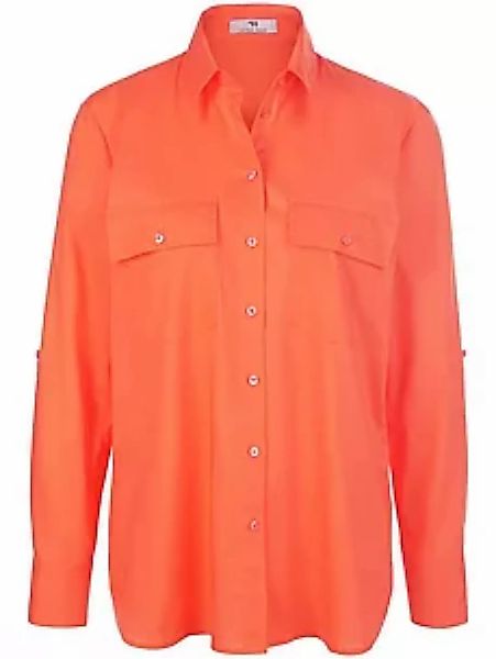 Bluse Hemdkragen Peter Hahn orange günstig online kaufen