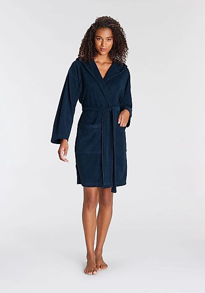 Vivance Dreams Bademantel, Kurzform, Baumwoll-Mix, Kapuze, günstig online kaufen