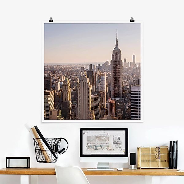 Poster Architektur & Skyline - Quadrat Empire State Building günstig online kaufen
