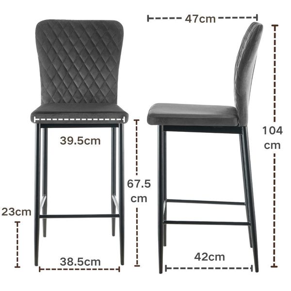JYMTOM Barhocker mit Rückenlehne, Samt Polster günstig online kaufen