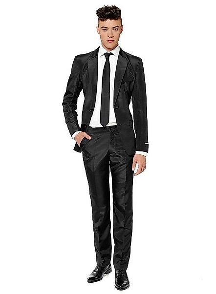 SuitMeister Anzug Solid Black Partyanzug - Halloween Karneval Schicker Anzu günstig online kaufen