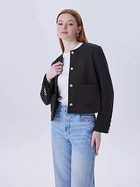LAPA PLUS Jackenblazer Kurzer Damenblazer, schwarze günstig online kaufen
