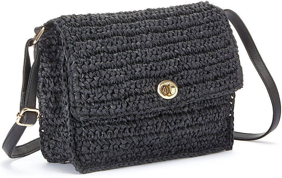 Vivance Umhängetasche Handtasche, Minibag, Henkeltasche, Bast-Optik, günstig online kaufen