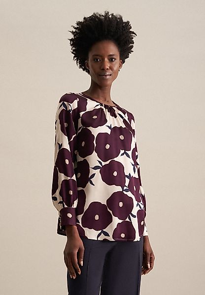 seidensticker Shirtbluse "Schwarze Rose" 1/1 Rundhals Druck günstig online kaufen