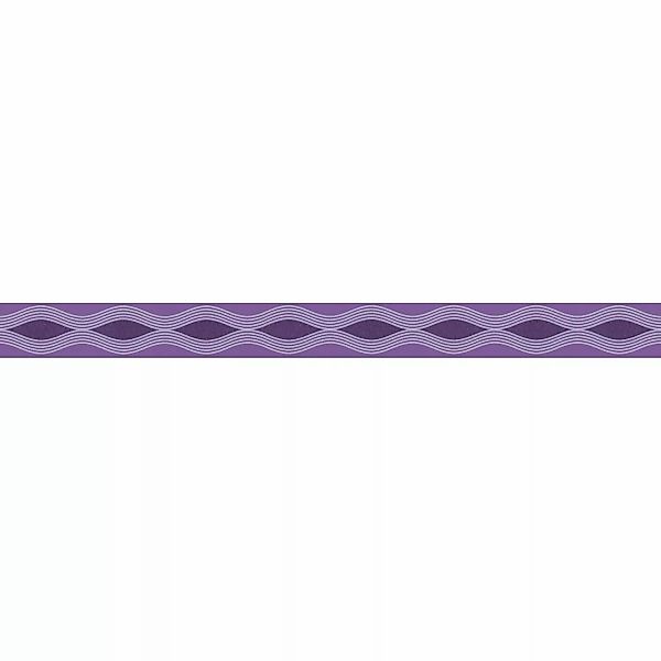 Bricoflor Moderne Tapetenbordüre in Lila Selbstklebende Bordüre Ideal für W günstig online kaufen