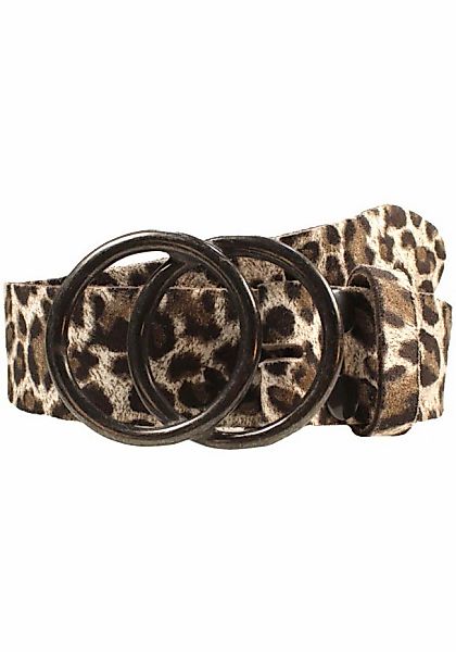 Rettungsring Gürtel Ledergürtel, mit austauschbarer Schließe "2 Kreise Schw günstig online kaufen