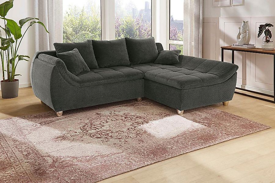 Jockenhöfer Gruppe Ecksofa Genua L-Form, B: 250 cm, mit 2 Zierkissen günstig online kaufen