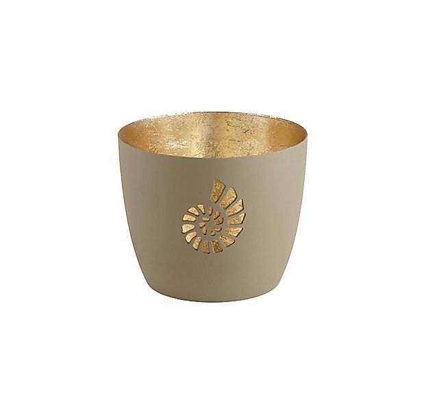 Giftcompany Windlicht Madras Muschel M sandstone, Gold, H 8.5 cm günstig online kaufen