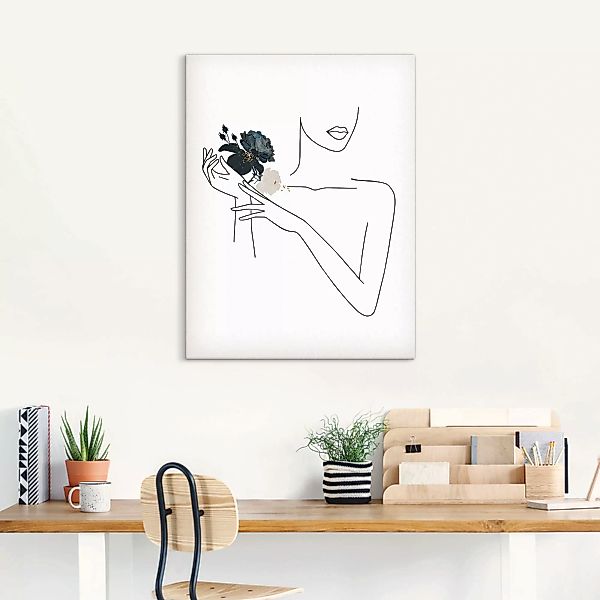 Artland Wandbild "Moderne LineArt Mädchen II", Modebilder, (1 St.), als Alu günstig online kaufen