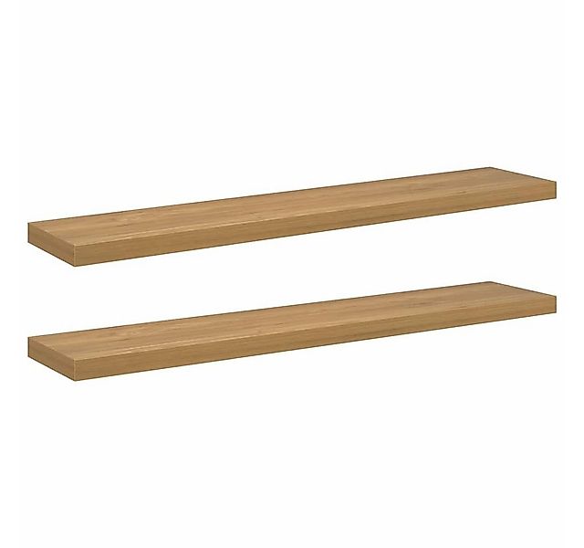 vidaXL Regal Wandregal 2 pcs Braun 120 x 23,5 x 4 cm Holzwerkstoff, 2-tlg. günstig online kaufen