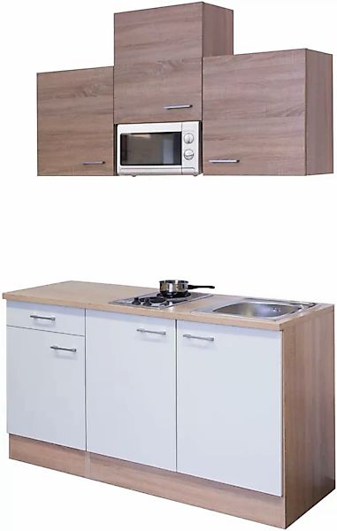Flex-Well Küchenzeile "Samoa", Gesamtbreite 150cm, mit Mikrowelle und Kochf günstig online kaufen