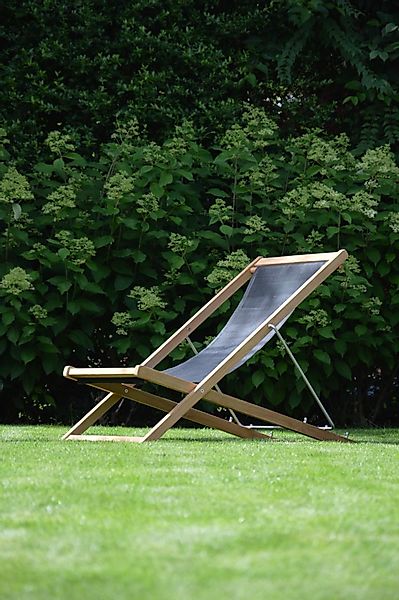 Outdoor Deckchair Nizza schwarz günstig online kaufen