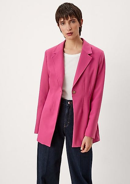 s.Oliver BLACK LABEL Jackenblazer Taillierter Blazer in Unicolor Ziernaht günstig online kaufen