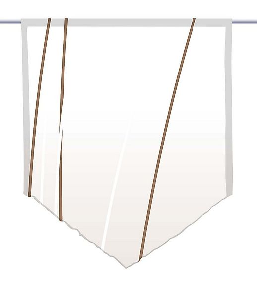 gardinen-for-life Scheibengardine Linea cappuccino up dark Scheibenhänger s günstig online kaufen