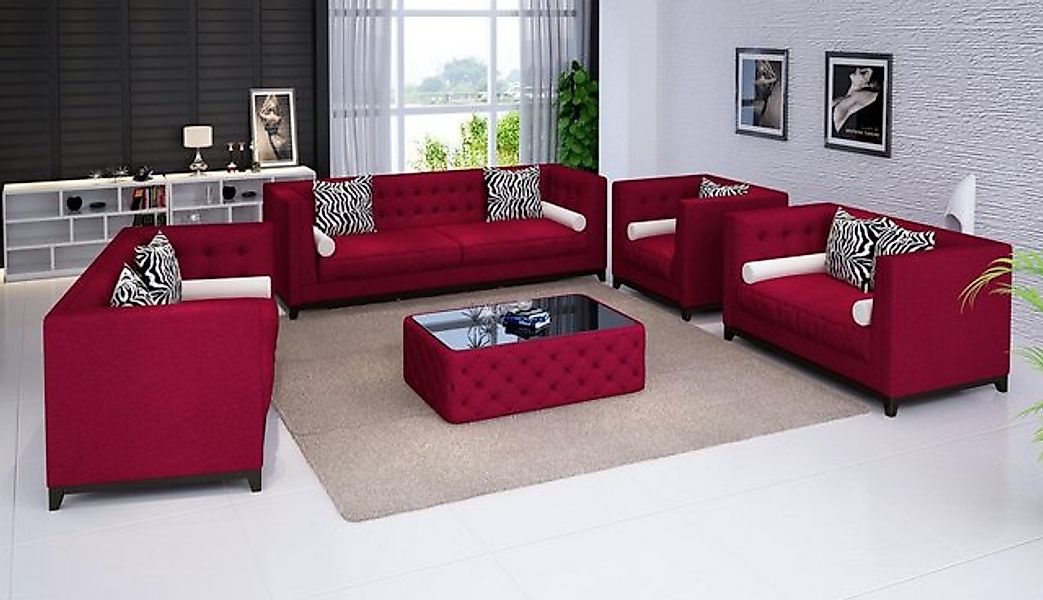 Xlmoebel Sofa Wohnzimmergarnitur Leder-Couch Sofa Sofaset Polstersofa Couch günstig online kaufen