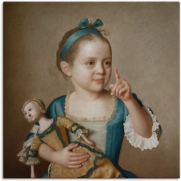 Artland Wandbild »Mädchen mit Puppe.«, Kind, (1 St.), als Leinwandbild, Pos günstig online kaufen