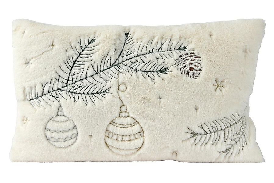 Kaemingk Dekokissen ZWEGY, 50 x 30 cm, Weiß, Schwarz, Polyester, Kissenhüll günstig online kaufen