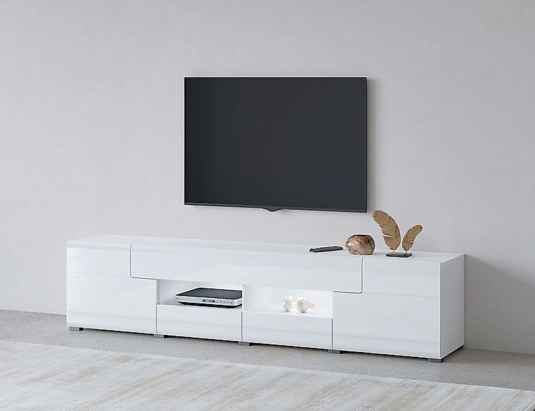 INOSIGN Lowboard "Toledo,Breite 209cm, trendige TV-Schrank mit dekorative F günstig online kaufen