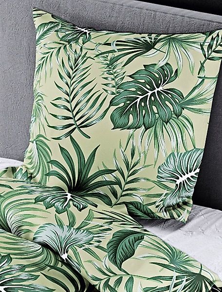BIERBAUM Bettwäsche 135x200cm, Blätter Monstera Blätter günstig online kaufen