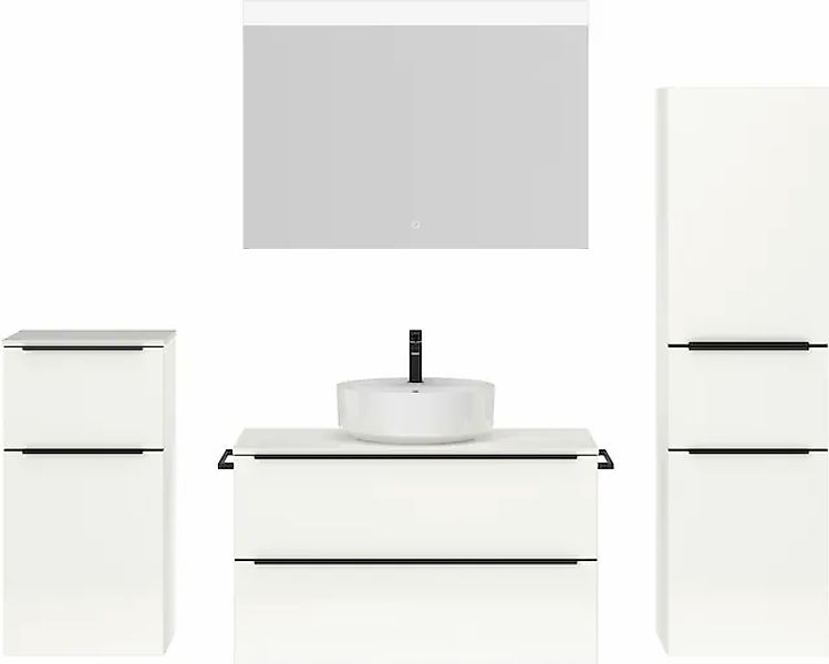 nobilia® Badmöbel-Set »Alvene« vormontiert, mit Soft-Close, 4 Stk. tlg. Hoc günstig online kaufen