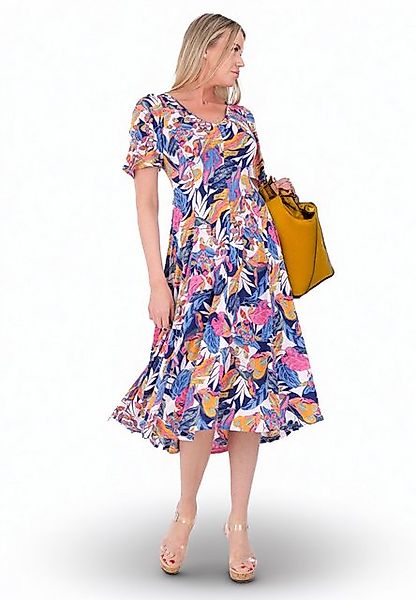 YC Fashion & Style Sommerkleid mit Rückenausschnitt und lebendigem Muster A günstig online kaufen