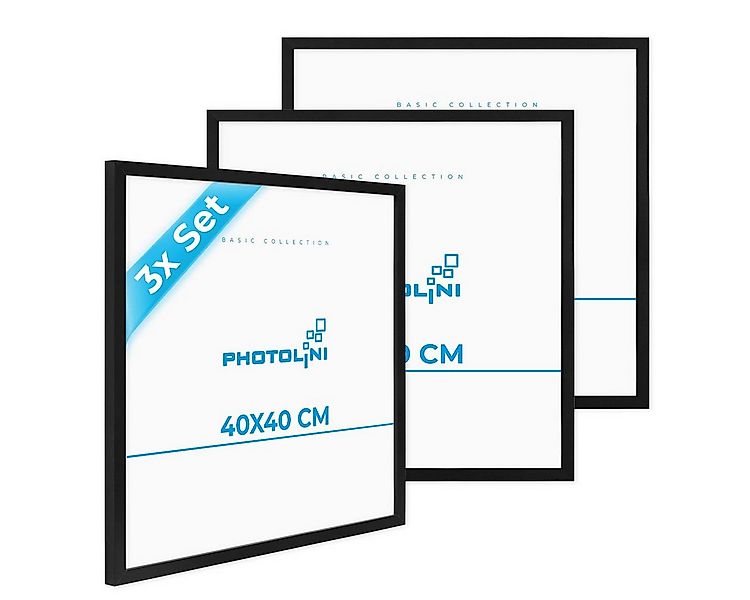 PHOTOLINI Bilderrahmen 3er Set modern mit bruchsicherem Acrylglas, Holz MDF günstig online kaufen