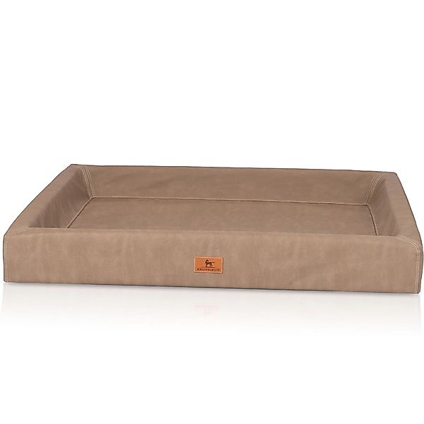 Knuffelwuff Hundebett Austin Orthopädisch Kunstleder XL 105 x 80cm Schwarz günstig online kaufen