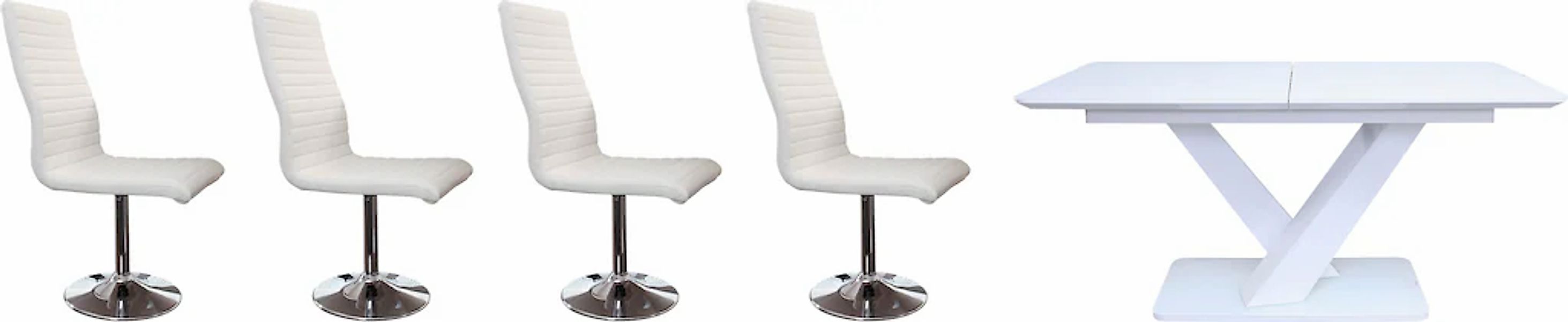 SalesFever Essgruppe "Design Sitzgruppe für stilvolle Mahlzeiten" Set, 5 St günstig online kaufen