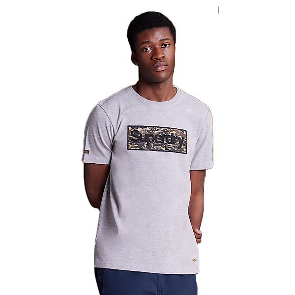 Superdry Cl Infill Kurzarm T-shirt M Grey Marl günstig online kaufen